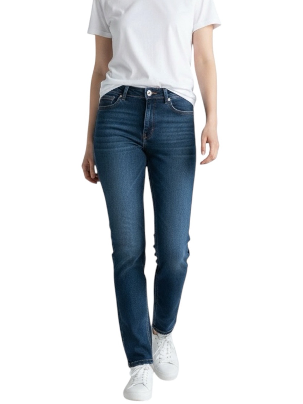 MoCo Boutique High-Rise Straight Jeans Bohemian Chic Dark Blue Jeans Size 28